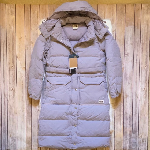 The North Face Jackets & Blazers - The North Face Long Quilted Puffer Coat in Light Gray